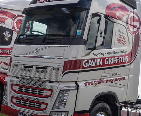 Griffiths operate a fleet of 15 trucks and a wide range of machinery.)